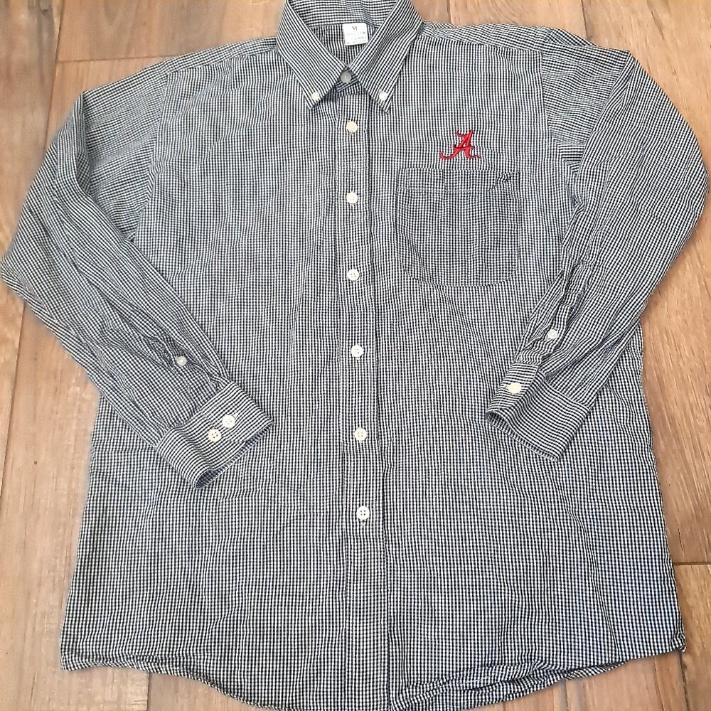 College World University of Alabama Button Down up dress Shirt sz‎ M MEDIUM mens